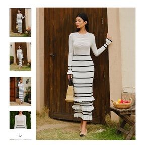 Cute ruffle ruffled sweater dress NWT